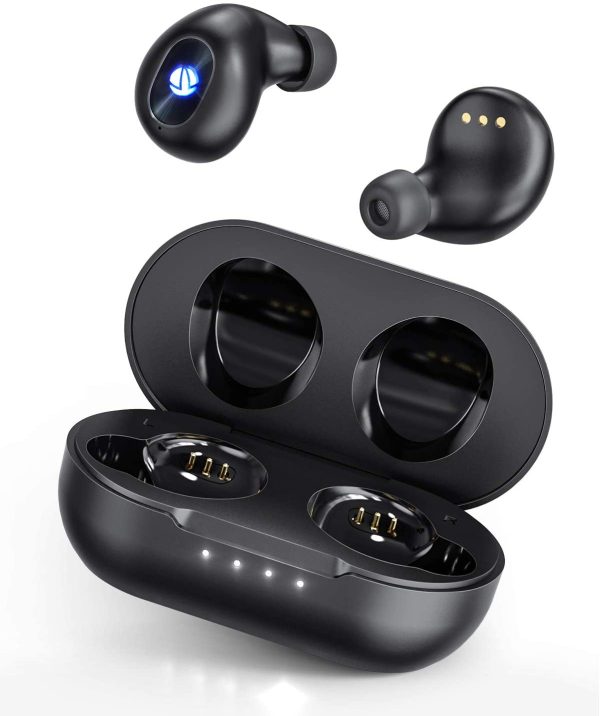 5.0 Bluetooth Wireless Earbuds with Microphone & Charging Case Via Amazon Online now