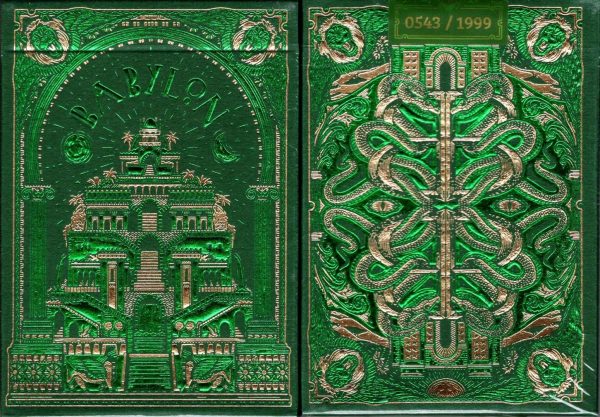 Babylon Forest Green Playing Cards TPCC For Cheap